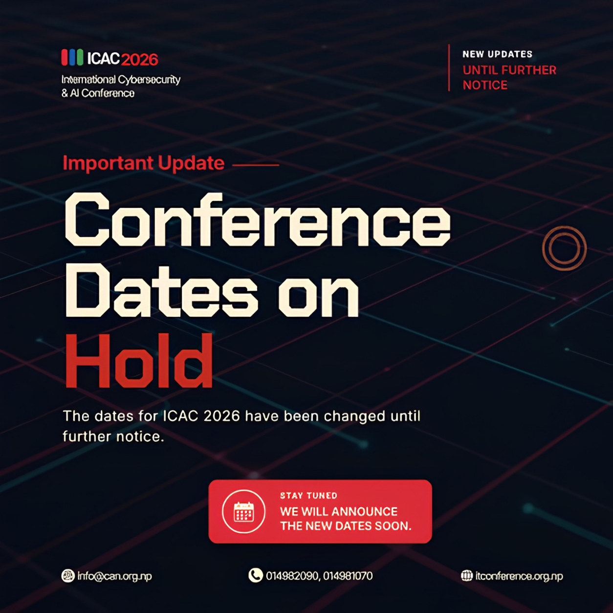 Event on hold notice